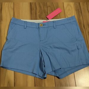 NWT! Lilly Pulitzer Callahan Stretch Shorts Blue Peri Size 12